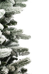 Albero di Natale Slim innevato Fred in PE Effetto Real Touch + PVC + Flock