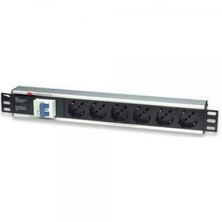 Multipresa 6 Posti da Rack 19'' con Magnetotermico Spina Italiana 1,5U