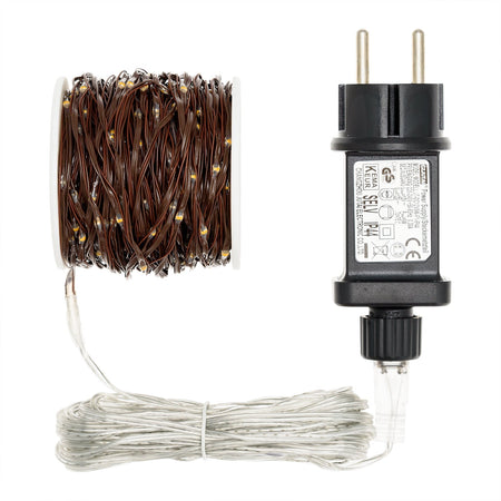 Luci di natale catena con Micro Led Fissi e filo in metallo per interno ed esterno 25 m