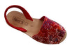 Adays minorchina donna camoscio mosaico multicolore rosso