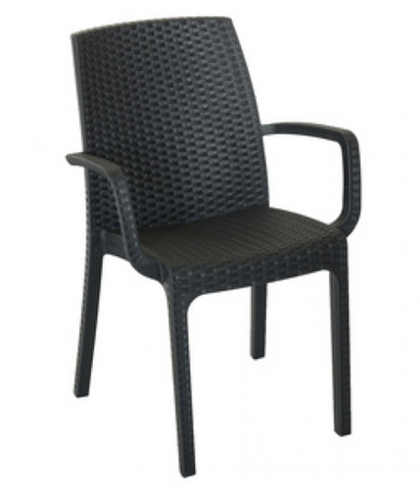 SEDIA POLTRONA INDIANA CON BRACCIOLI CM. 57X59X86H COLORE BIANCO O ANTRACITE PZ2