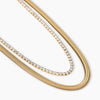 Kidult - Collana a girocollo dorato con tennis di cristalli STYLE 02
