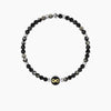 Kidult  -  Bracciale elastico uomo con agata nera e infinito Infinito | oltre i limiti