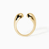 Mabina - Anello chunky aperto in argento placcato oro Buonumore