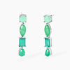 Mabina - Orecchini con fusion stone glass verde SANTORINI