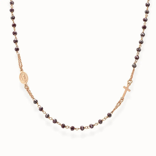 Amen -Collana Rosario Cristalli Croce Charm