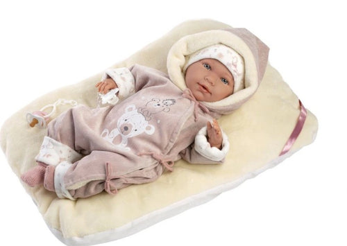 Bambola Reborn Lala 42cm con Cuscino