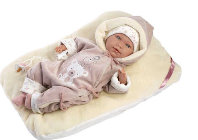 Bambola Reborn Lala 42cm con Cuscino