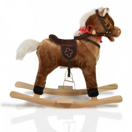 Moni - Cavallo a dondolo di peluche Chipper coffee