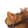 Moni - Cavallo a dondolo di peluche con ruote Thunder khaki