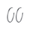 LUCA BARRA - ORECCHINI DONNA CERCHI IN ACCIAIO