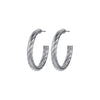 LUCA BARRA - ORECCHINI DONNA CERCHI IN ACCIAIO