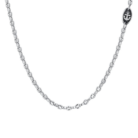 Luca Barra - COLLANA UOMO IN ACCIAIO CON ANCORA