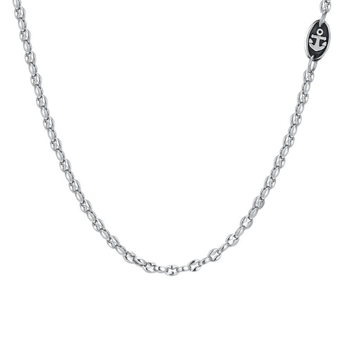 Luca Barra - COLLANA UOMO IN ACCIAIO CON ANCORA