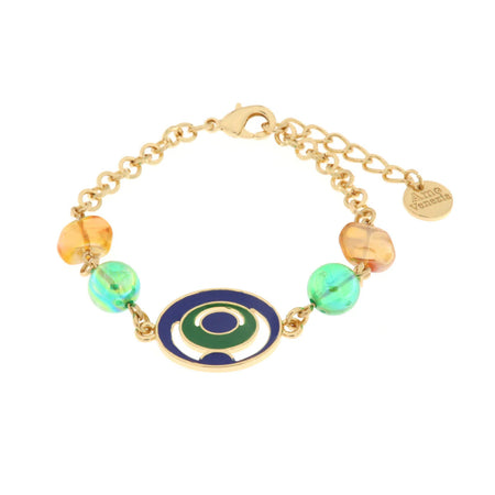 BYSIMON  -  Bracciale in Metallo con cristalli colorati