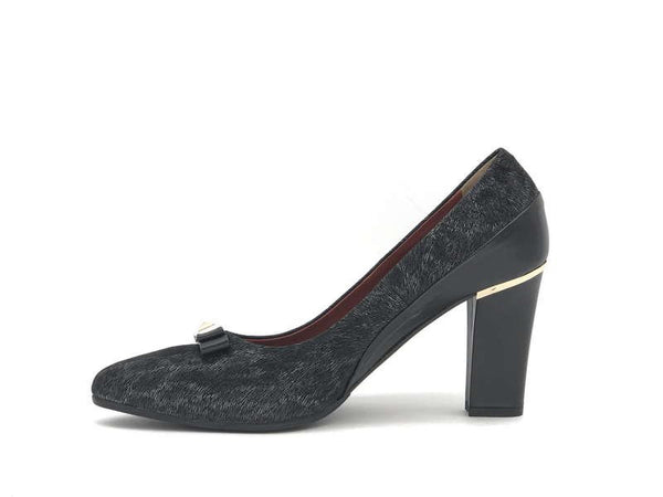DONNA SOFT Décolleté in pelle nera MOT957GT