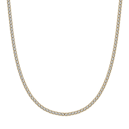 Luca Barra - COLLANA TENNIS DONNA IN ACCIAIO CON CRISTALLI BIANCHI DA 4 MM