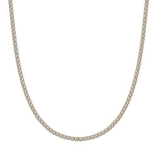 Luca Barra - COLLANA TENNIS DONNA IN ACCIAIO CON CRISTALLI BIANCHI DA 4 MM