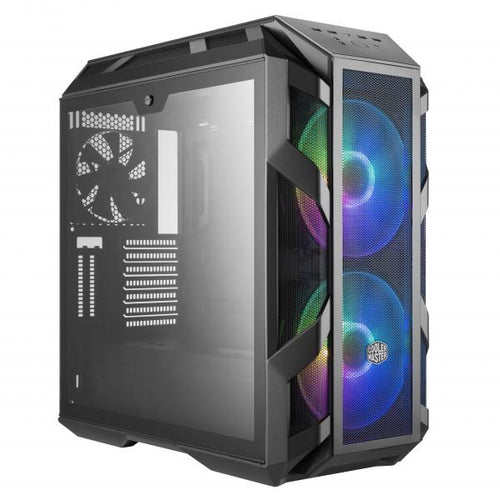 Case MasterCase H500M- 2USB3-Audio I&O-2x 2.5/3.5-2x 2.5-2x 200mm ARGB Front Fans 140mm Rear Fan-Radiator Supp.-NO PSU