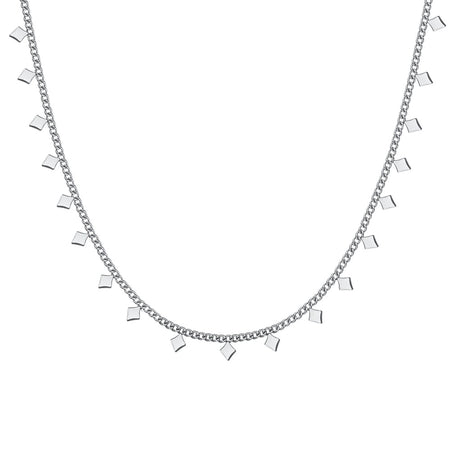 Luca Barra - COLLANA DONNA IN ACCIAIO CON ROMBI