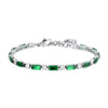 Luca Barra - BRACCIALE TENNIS DONNA IN ACCIAIO ZIRCONI VERDI