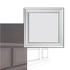 Pannello Bianco completo per boiserie 80x55x1,9cm con cornice in Duropolimero e riempimento in cartongesso