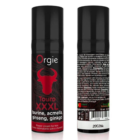 ORGIE TOURO XXXL POWER CREAM FOR HIM CREMA INTIMA MASCHILE PER LUI L’UOMO 15 ML