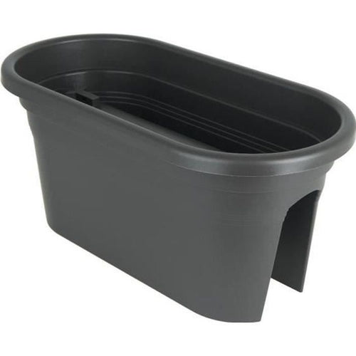 ARTEVASI Jardiniere per balcone Venezia - 30 x 60 x H 27 cm - 18 L - Grigio antracite