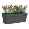 Fioriera - Plastica - Antracite - Rettangolare - L49,9 x P20 x H18,1cm - ARTEVASI