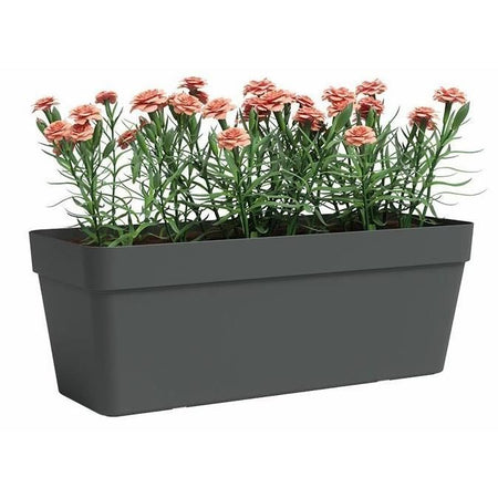 Fioriera - Plastica - Antracite - Rettangolare - L49,9 x P20 x H18,1cm - ARTEVASI