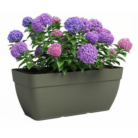Fioriera - Plastica - Verde secco - Rettangolare - L57,9 x P37 x H33,5cm - ARTEVASI