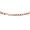 Luca Barra -  BRACCIALE TENNIS DONNA IN ACCIAIO IP GOLD CON CRISTALLI ROSA