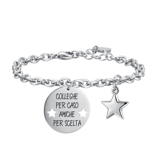 Luca Barra -  BRACCIALE DONNA IN ACCIAIO COLLEGHE PER CASO AMICHE PER SCELTA