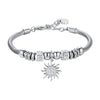 Luca Barra -  BRACCIALE DONNA IN ACCIAIO CON SOLE CON CRISTALLI BIANCHI