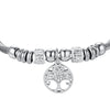 Luca Barra -  BRACCIALE DONNA IN ACCIAIO CON ALBERO DELLA VITA CON CRISTALLI BIANCHI