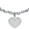 Luca Barra - BRACCIALE DONNA IN ACCIAIO CON CUORE CON CRISTALLI BIANCHI