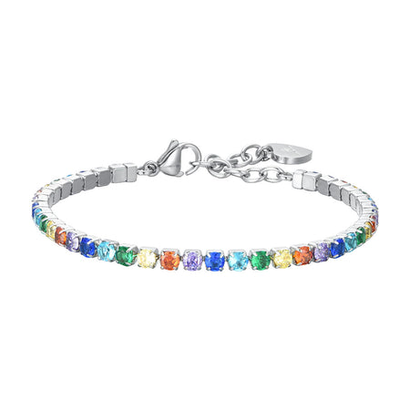 Luca Barra - BRACCIALE TENNIS DONNA CRISTALLI MULTICOLOR