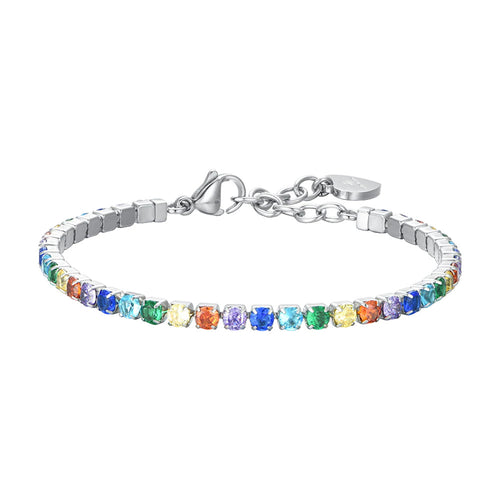 Luca Barra - BRACCIALE TENNIS DONNA CRISTALLI MULTICOLOR