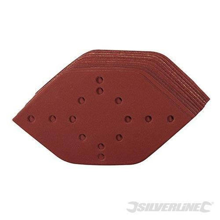 Fogli abrasivi esagonali a strappo per levigatrici a delta in ossido di alluminio silverline varie grane Silverline