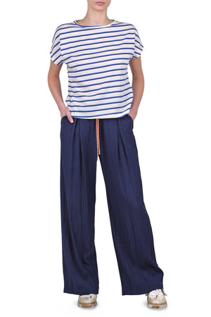 MeME ROAD Meme Road - T-shirt - 470257 - Panna/Blu da donna