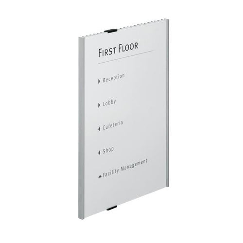 Durable Info Sign Acrilico, Alluminio Argento (Durable Aluminium Doorplate Info Sign A3 Portrait - 480823)