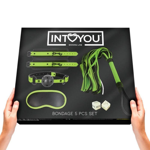 Kit Bondage Intoyou Shining Line: BDSM Luminoso da 5 Pezzi
