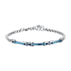Luca Barra -  BRACCIALE UOMO IN ACCIAIO E CERAMICA BLU