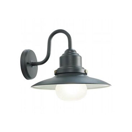 Applique Da Esterno Contemporanea Fisher Alluminio E Vetro Grigio 1 Luce E27