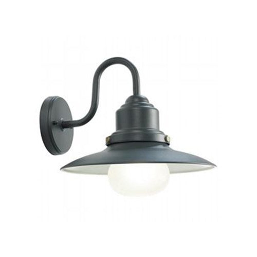 Applique Da Esterno Contemporanea Fisher Alluminio E Vetro Grigio 1 Luce E27
