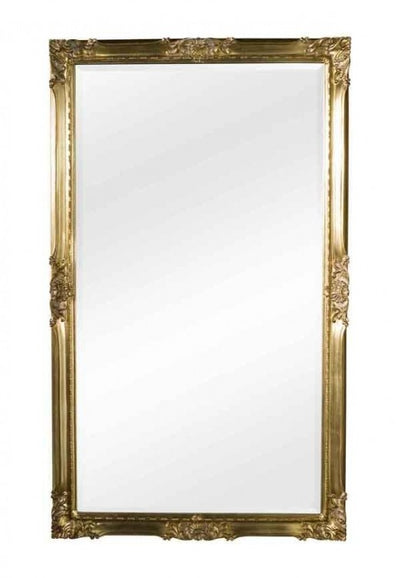 MOBILI2G - Specchiera in foglia oro rettangolare Misure: 82 x 182 x 5,5