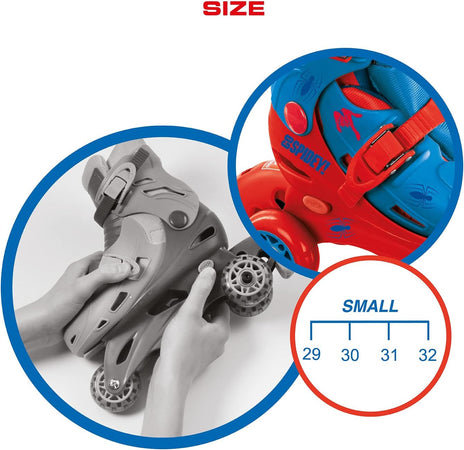 Mondo - Pattini in linea doppia Spiderman 29-32