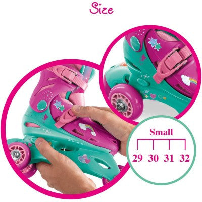 Mondo - Pattini in linea doppia Unicorn 29-32