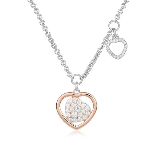 ROBERTO GIANNOTTI - Collana trilogia con cuore charm traforato