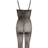 Tuta a rete catsuit con ricamo laterale